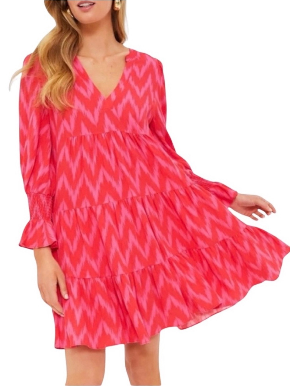 Tuckernuck Pomander Place Pink & Red Dress • Size Medium • LIKE NEW